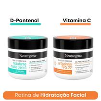 Kit Hidratante Facial Face Care Intensive Matte 3 em 1 Efeito Primer + Intensive Antissinais FPS 22 Neutrogena