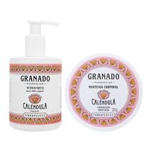 Kit Hidratante Granado Terrapeutics Calêndula 300ML + Manteiga Corporal Granado Terrapeutics Calêndula 200G