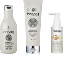 Kit Hidratante Hobety - Shampoo + Máscara + Bifásico (300ml) Kit Hidratante Hobety - Shampoo + Máscara + Bifásico (300ml)