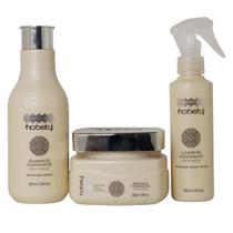 Kit Hidratante Hobety Shampoo300ml Máscara300g Leave in150ml