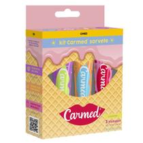 Kit Hidratante Labial Carmed Sorvete Verão 3 Unidades 10g