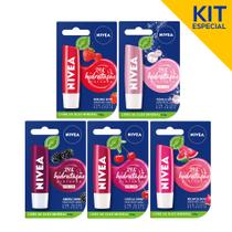 Kit Hidratante Labial NIVEA Shine - Amora + Cereja + Melancia + Morango + Pérola