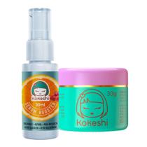 Kit Hidratantes Faciais Pele De Porcelana + Sérum Vitamina C Kokeshi