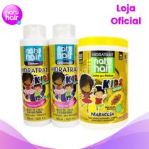 Kit Hidratrat Kids com Creme para pentear Maracujá Natuhair 1 kg Kit Hidratrat Kids com Creme para pentear Maracujá Natuhair 1 kg