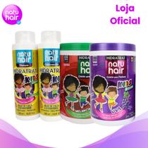 Kit Hidratrat Kids com Creme para pentear Melancia e Uva Natuhair 1 kg Kit Hidratrat Kids com Creme para pentear Melancia e Uva Natuhair 1 kg