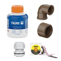 Kit Hidráulica Joelho, Bucha, Adesivo, Prensa Cabo, Fita Kit Hidráulica Joelho, Bucha, Adesivo, Prensa Cabo, Fita