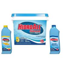 Kit Hidroall / Hidrosan Balde 2,5Kg Algi Manutenção E HidroFloc 1L