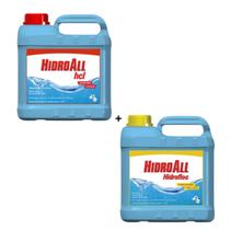 Kit Hidrofloc 5L E Algicida Choque 5L Para Tratamento De Piscinas Kit Hidrofloc 5L E Algicida Choque 5L Para Tratamento De Piscinas