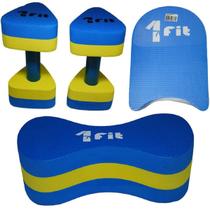 Kit Hidroginástica C/Par de Halter Hidro P+Poliboia+Prancha