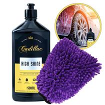 Kit High Shine Cadillac + Luva Microfibra Shampoo com Cera 500ml Kit High Shine Cadillac + Luva Microfibra Shampoo com Cera 500ml