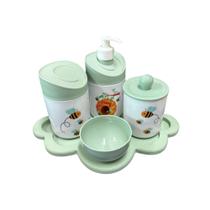 Kit Higiene Abelhinha II Baby C/bandeja Nuvem E Quadrada Mdf