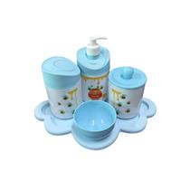 Kit Higiene Abelhinha III Baby C/bandeja Nuvem E Quadrada Mdf Kit Higiene Abelhinha III Baby C/bandeja Nuvem E Quadrada Mdf