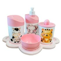 Kit Higiene Baby Safari c/bandeja nuvem COLORIDA Kit Higiene Baby Safari c/bandeja nuvem COLORIDA