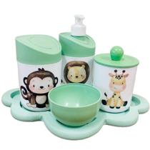 Kit Higiene Baby Safari c/bandeja nuvem COLORIDA