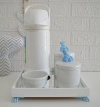 Kit Higiene Bandeja Porcelana Bebê Térmica K012 Urso - Ciranda Arte Criativa