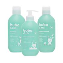Kit Higiene Banho Bebê Infantil Shampoo Condicionador Sabonete Líquido 250ml Vegano Buba Care