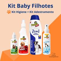 Kit Higiene Banho + Kit Adestramento para Cachorros e Gatos Filhotes Power Pets