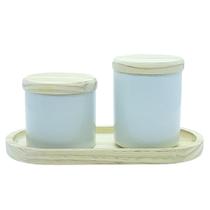 Kit higiene bebê 3 Pçs - Porcelana e Pinus Kit higiene bebê 3 Pçs - Porcelana e Pinus