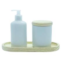 Kit higiene bebê 3 Peças - Porcelana e Pinus Kit higiene bebê 3 Peças - Porcelana e Pinus
