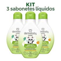 Kit Higiene bebê 3 Sabonetes Líquidos Dermobaby 400ml Hipoalergênico Sem Parabenos Vegano Kit Higiene bebê 3 Sabonetes Líquidos Dermobaby 400ml Hipoalergênico Sem Parabenos Vegano