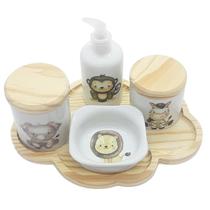 Kit higiene bebê 5 peças Safari - Bandeja Nuvem - 102.10