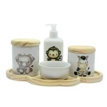 Kit higiene bebê 5 peças Safari - Bandeja Nuvem - 102.2