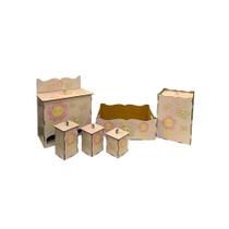 Kit Higiene Bebê 6 Peças em Madeira Mdf Adesivado Kit Higiene Bebê 6 Peças em Madeira Mdf Adesivado