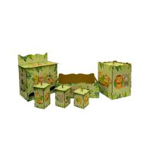 Kit Higiene Bebê 6 Peças em Madeira Mdf Adesivado Kit Higiene Bebê 6 Peças em Madeira Mdf Adesivado