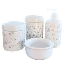 Kit higiene bebê Arabescos 4 pçs - Tudo Porcelana