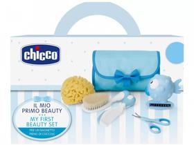 Kit Higiene Bebê Chicco Meu Primeiro Kit Beleza Azul - 6 Peças