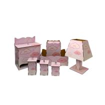 Kit Higiene Bebê com Abajur 7 Peças em Madeira Mdf Adesivado Kit Higiene Bebê com Abajur 7 Peças em Madeira Mdf Adesivado