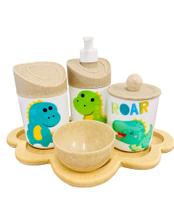 Kit Higiene Bebê Dino Baby c/bandeja nuvem crua - Dóia Kids