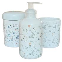 Kit Higiene Bebê e Lavabo Arabescos 3 Peças - Antilope Decor