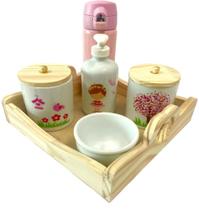 Kit Higiene Bebê Jardim Encantado Menina Porcelana