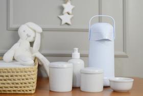 kit Higiene Bebê K020 Potes Cotonete Algodão Limpeza Banho Porcelana Multi Uso Térmica 500ml kit Higiene Bebê K020 Potes Cotonete Algodão Limpeza Banho Porcelana Multi Uso Térmica 500ml