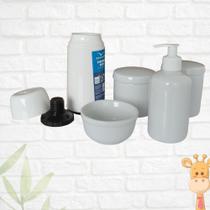 kit Higiene Bebê K026 Potes Cotonete Algodão Limpeza Banho Porcelana Multi Uso Térmica 250ml - Ciranda Arte Criativa