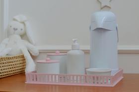 Kit Higiene Bebe K039 Completo Infantil Rosa Moderno Porcelanas Bandeja Térmica Gel Kit Higiene Bebe K039 Completo Infantil Rosa Moderno Porcelanas Bandeja Térmica Gel