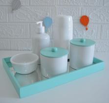 Kit Higiene Bebê K063 Porcelanas Mini Térmica Banho Quarto Bancada