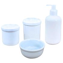 Kit higiene bebê Lavabo 4 pçs Off White - Tudo Porcelana Kit higiene bebê Lavabo 4 pçs Off White - Tudo Porcelana
