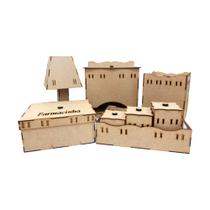 Kit Higiene Bebê Mdf 8 Peças Corte Laser Mdf 3mm
