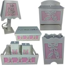 kit higiene bebe mdf decorado 8pçs - BAILARINA MENINA kit higiene bebe mdf decorado 8pçs - BAILARINA MENINA