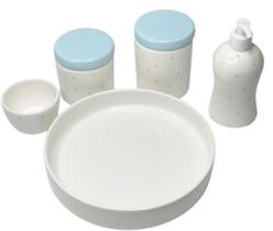 kit Higiene BEBE Menino/Menina 05 peças de porcelana - VDDECORA LAR