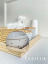 Kit Higiene Bebê Moderno Porcelana Poá Pinus Banho Cuidados