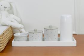 Kit Higiene Bebê Moderno Porcelana Poá Quarto Térmica