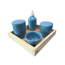 Kit Higiene Bebê Porcelana c/Bandeja - Menino e Menina