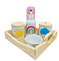 Kit Higiene Bebê Porcelana com Garrafa Térmica