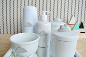 Kit Higiene Bebe Porcelana Gel Algodao Cotonete Termica K042