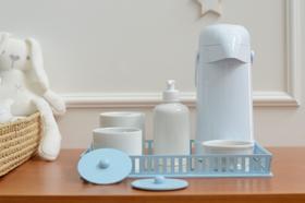 Kit Higiene Bebê Porcelana Infantil Bandeja Térmica K039 Kit Higiene Bebê Porcelana Infantil Bandeja Térmica K039