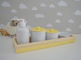 Kit Higiene Bebê Porcelana Pinus Montessoriano Banho K050