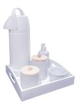 kit Higiene bebê porcelana potes com tampa garrafa térmica 1 litro pump bandeja alça nova kit Higiene bebê porcelana potes com tampa garrafa térmica 1 litro pump bandeja alça nova